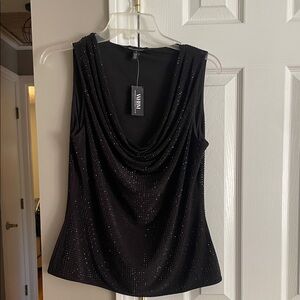 White House Black Market Black Sparkle Tank Top